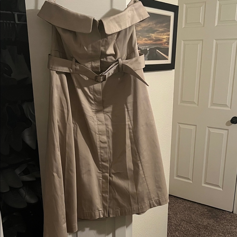Strapless Banana Republic Khaki Dress